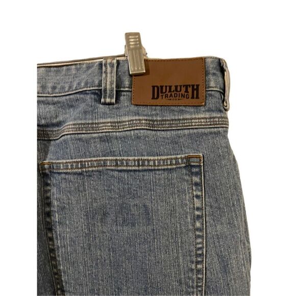 Duluth Trading Flex Ballroom Mens Blue Relaxed Straight Fit Jeans Size 38x32 - Picture 7 of 12